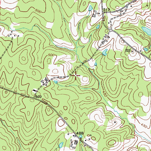 Topographic Map of Township of Brower, NC