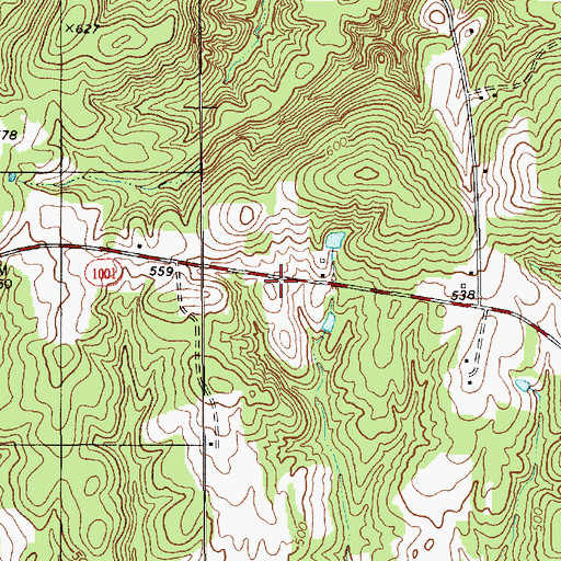 Topographic Map of Township of Concord, NC