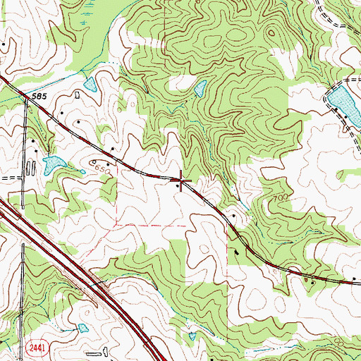 Topographic Map of Township of Liberty, NC