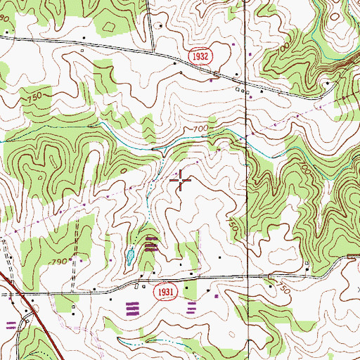 Topographic Map of Township of New Market, NC