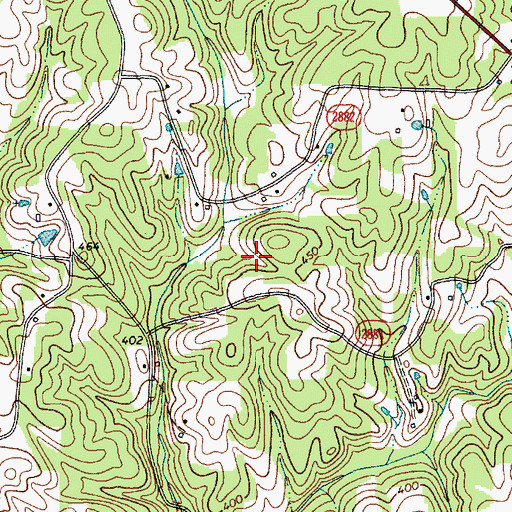 Topographic Map of Township of Pleasant Grove, NC