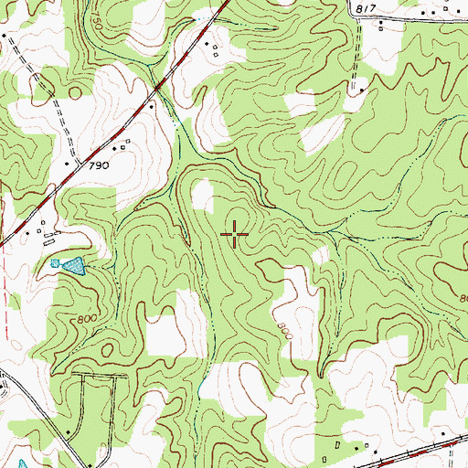 Topographic Map of Township of Providence, NC