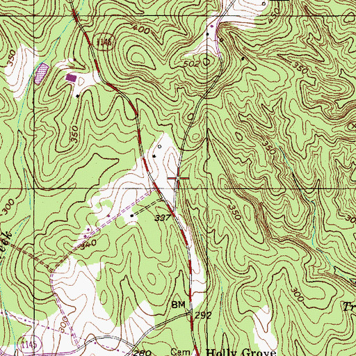 Topographic Map of Township of Black Jack, NC
