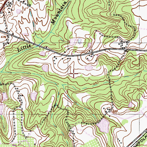 Topographic Map of Township of Mineral Springs, NC