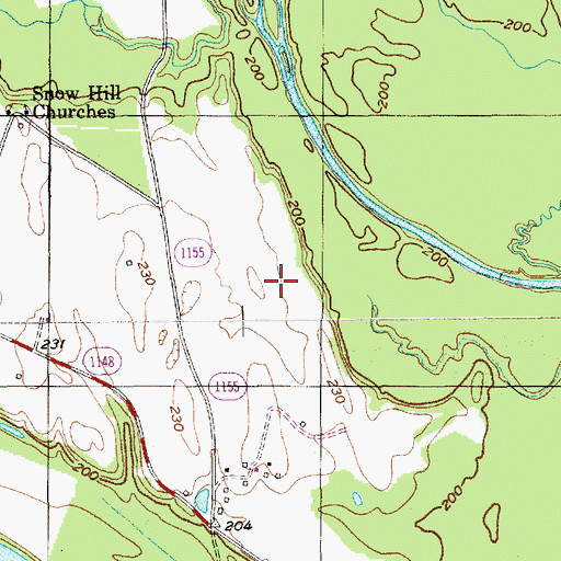 Topographic Map of Township of Steeles, NC