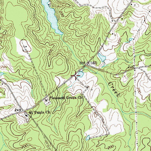 Topographic Map of Township of Wolf Pit, NC