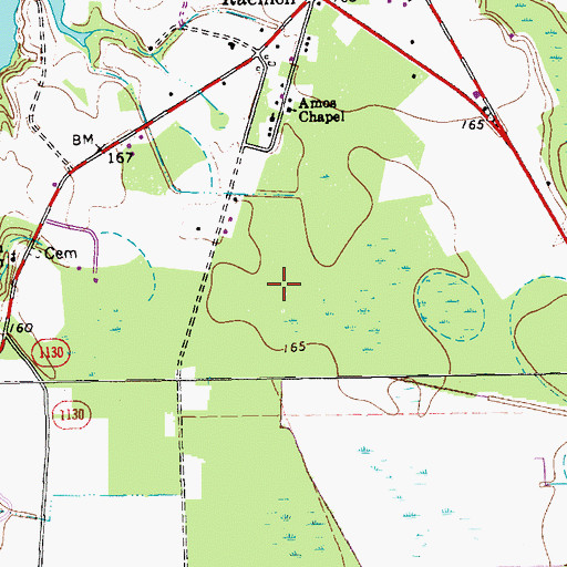 Topographic Map of Township of Alfordsville, NC