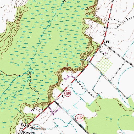 Topographic Map of Township of Maxton, NC