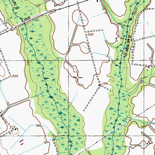 Topographic Map of Township of Smiths, NC