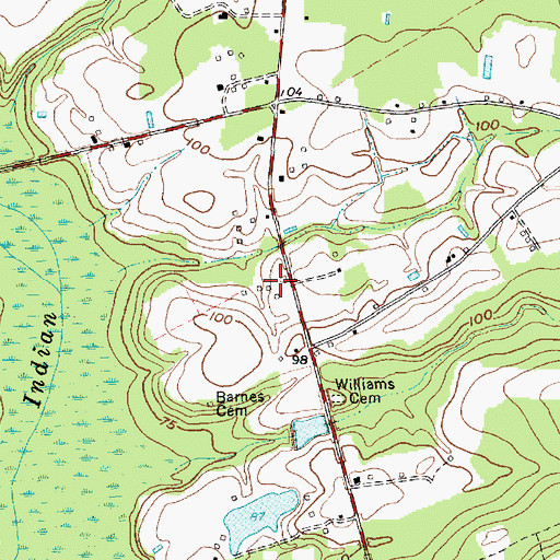 Topographic Map of Township of Sterlings, NC