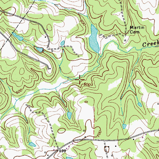 Topographic Map of Township of Ruffin, NC