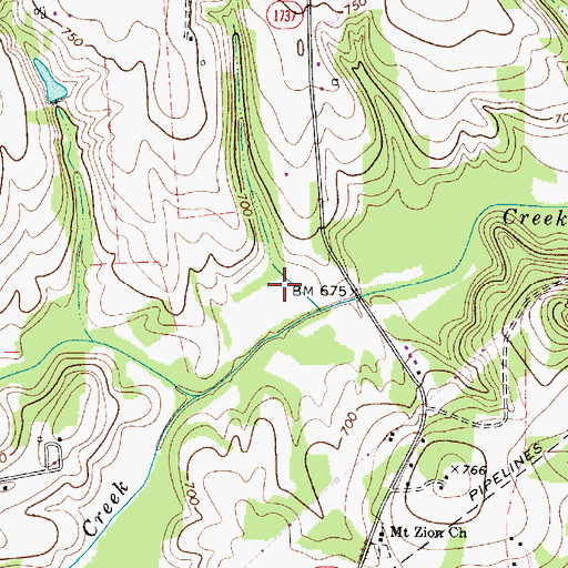 Topographic Map of Township of Steele, NC