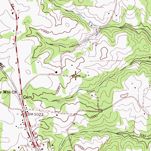 Topographic Map of Township of Colfax, NC