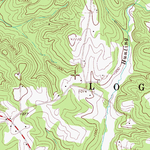 Topographic Map of Township of Logan Store, NC