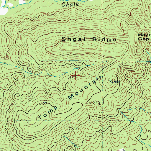 Topographic Map of Township of Morgan, NC