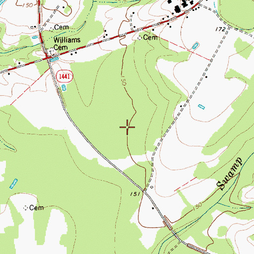 Topographic Map of Township of Dismal, NC