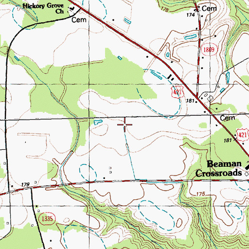 Topographic Map of Township of Herring, NC