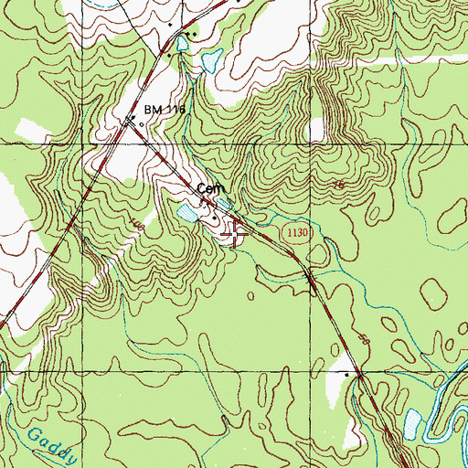 Topographic Map of Township of Lisbon, NC