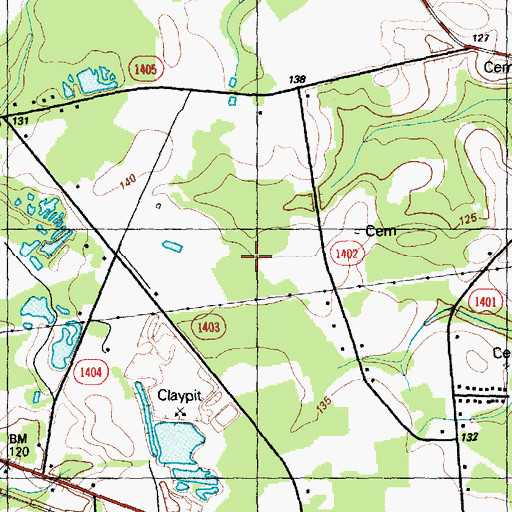 Topographic Map of Township of Little Coharie, NC