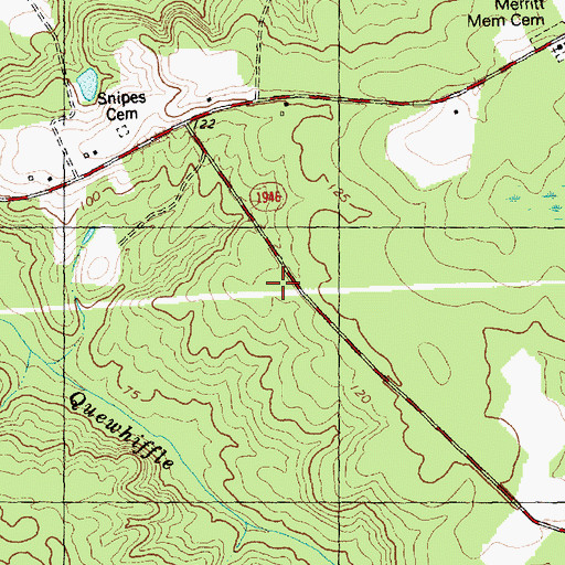 Topographic Map of Township of Taylors Bridge, NC
