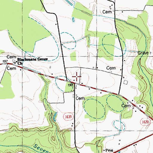 Topographic Map of Township of Westbrook, NC