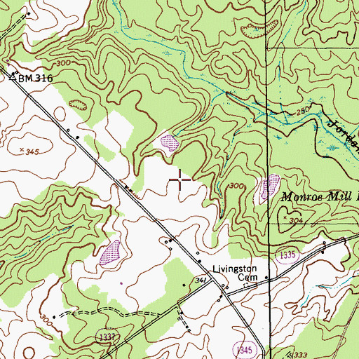 Topographic Map of Township of Laurel Hill, NC