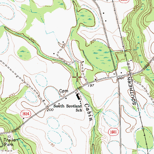 Topographic Map of Township of Stewartsville, NC