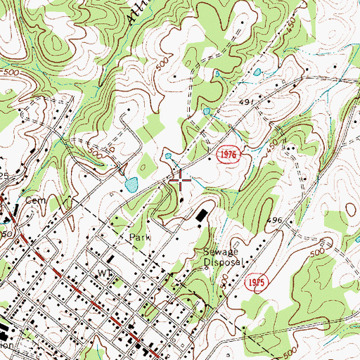 Topographic Map of Township of Big Lick, NC