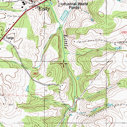 Topographic Map of Township of Endy, NC