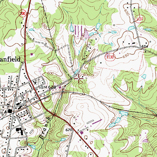 Topographic Map of Township of Furr, NC