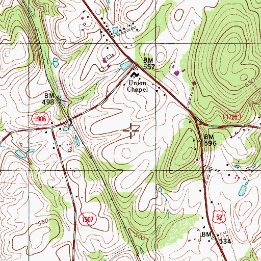 Topographic Map of Township of South Albemarle, NC