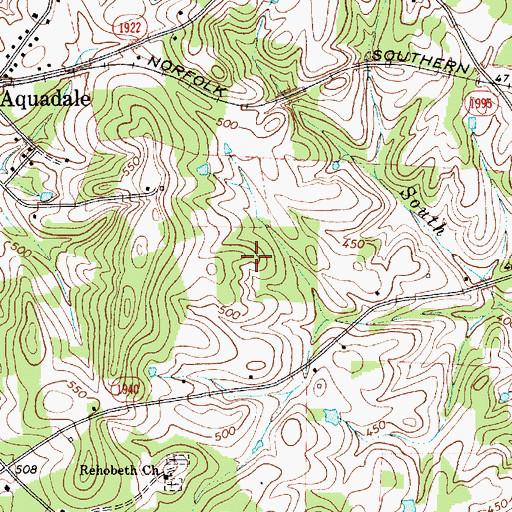 Topographic Map of Township of Tyson, NC