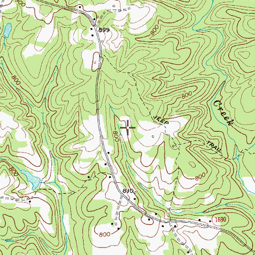 Topographic Map of Township of Beaver Island, NC