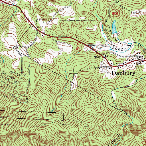 Topographic Map of Township of Danbury, NC