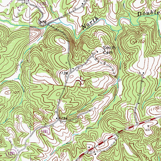 Topographic Map of Township of Quaker Gap, NC
