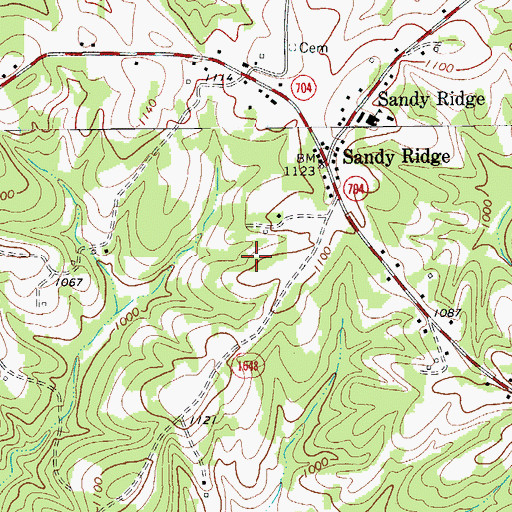 Topographic Map of Township of Snow Creek, NC