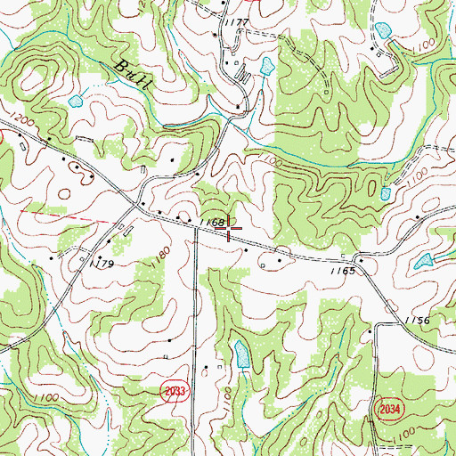 Topographic Map of Township of Eldora, NC