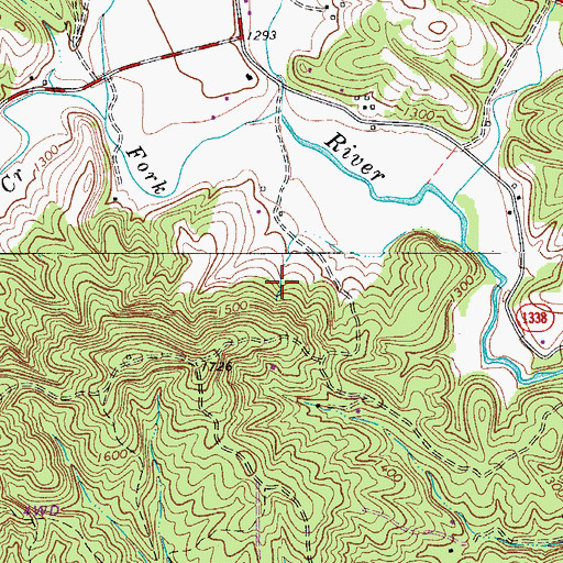 Topographic Map of Township of Franklin, NC