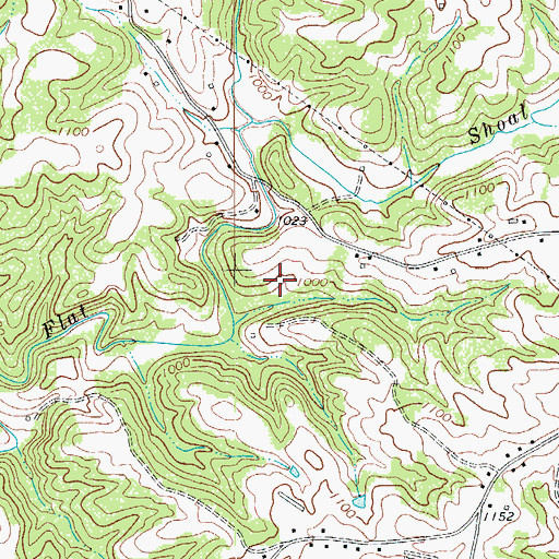 Topographic Map of Township of Long Hill, NC