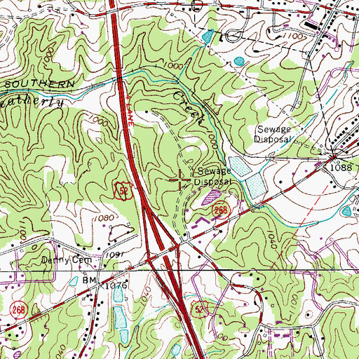 Topographic Map of Township of Pilot, NC