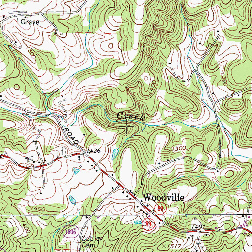 Topographic Map of Township of Westfield, NC
