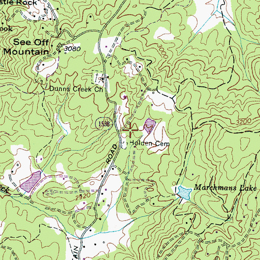 Topographic Map of Township of Dunns Rock, NC