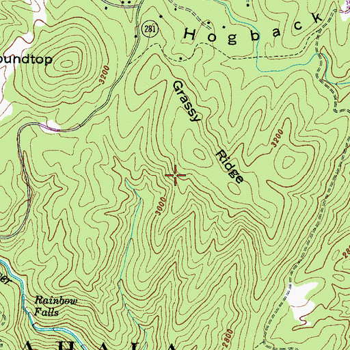 Topographic Map of Township of Hogback, NC
