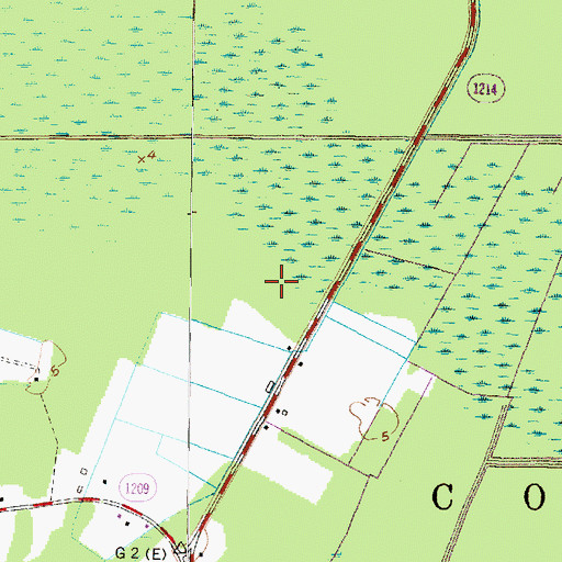 Topographic Map of Township of Columbia, NC