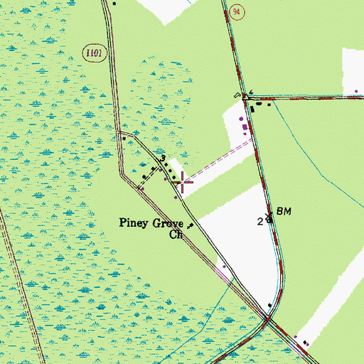 Topographic Map of Township of Gum Neck, NC