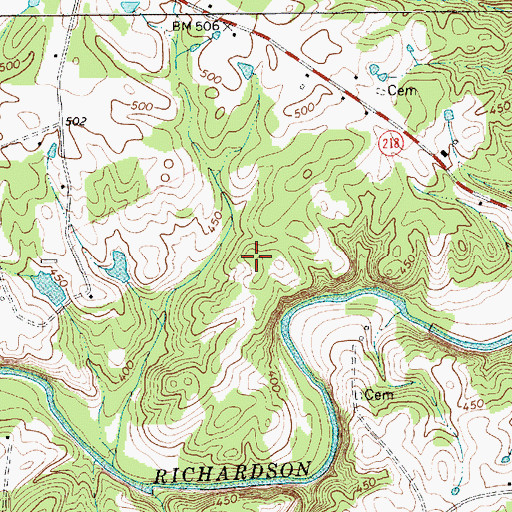 Topographic Map of Township of New Salem, NC