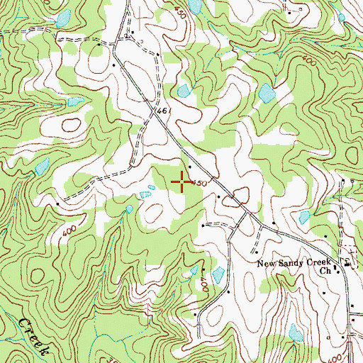 Topographic Map of Township of Sandy Creek, NC