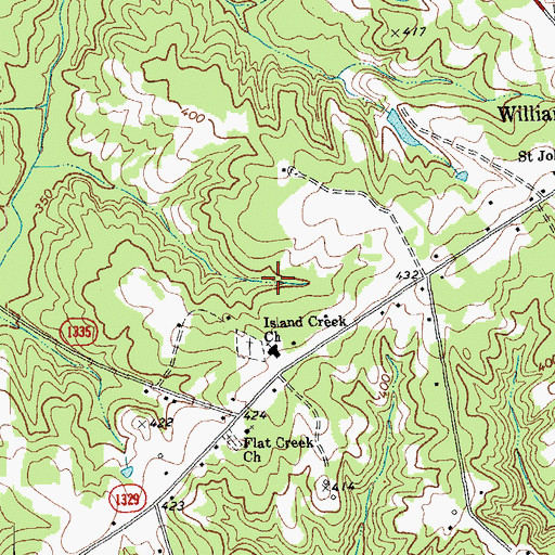 Topographic Map of Township of Williamsboro, NC