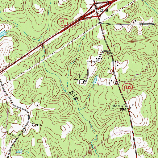 Topographic Map of Township of Buckhorn, NC