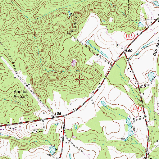 Topographic Map of Township of Holly Springs, NC